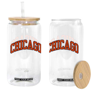 Chicago Pride Illinois IL Vintage Sports Orange Design Glass Can TS11 Print Your Wear