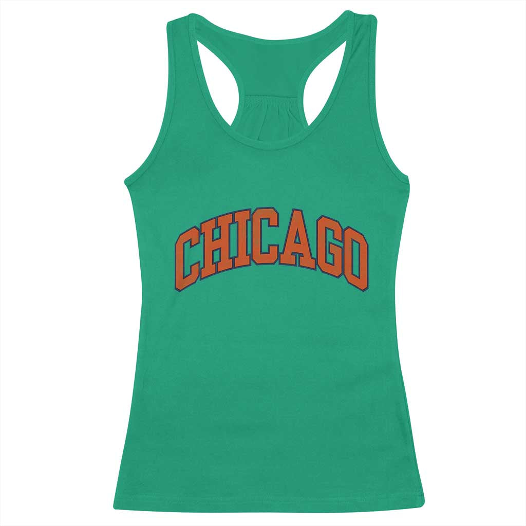 Chicago Pride Illinois IL Vintage Sports Orange Design Racerback Tank Top TS11 Irish Green Print Your Wear