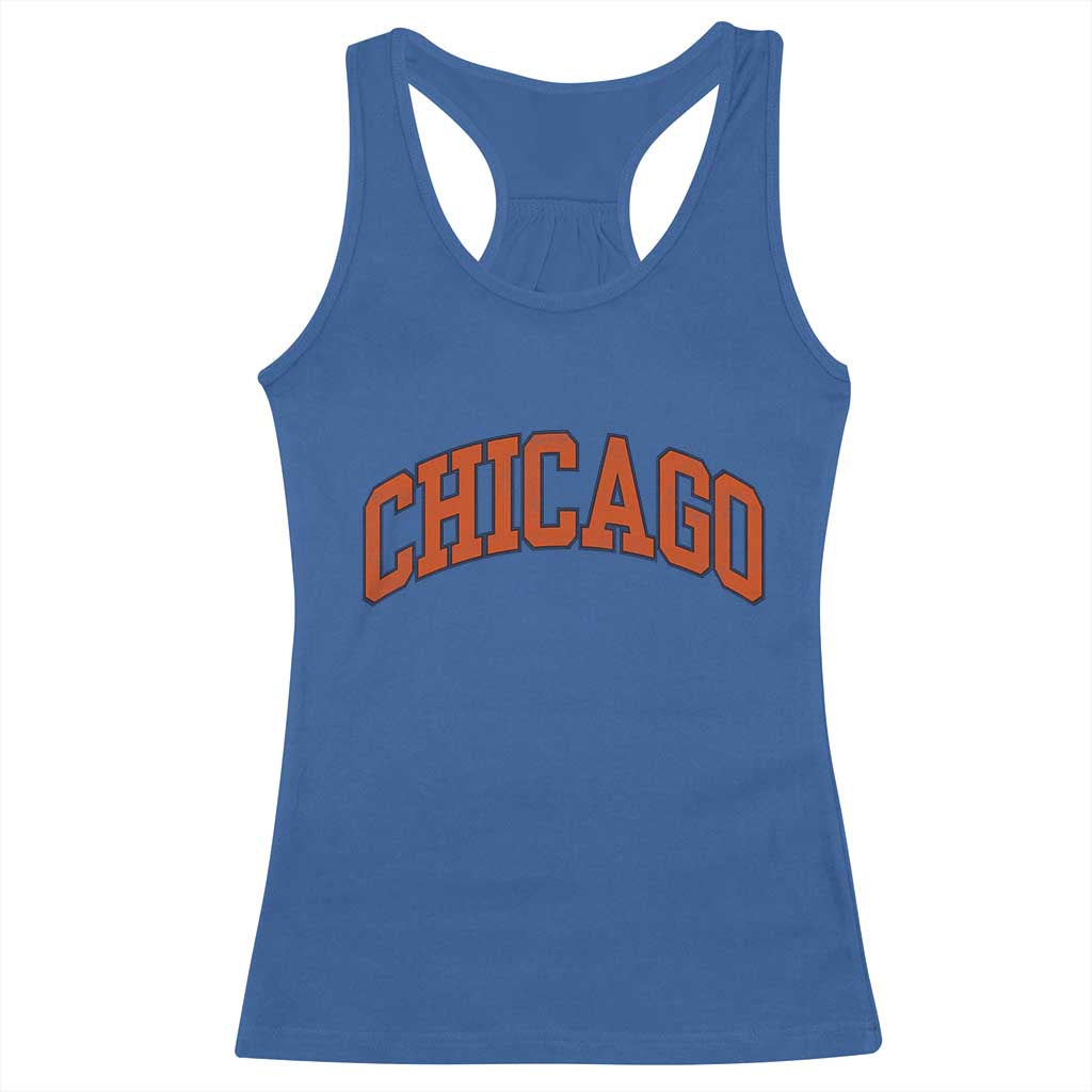 Chicago Pride Illinois IL Vintage Sports Orange Design Racerback Tank Top TS11 Royal Blue Print Your Wear