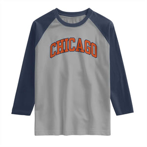 Chicago Pride Illinois IL Vintage Sports Orange Design Raglan Shirt TS11 Sport Gray Navy Print Your Wear