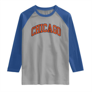 Chicago Pride Illinois IL Vintage Sports Orange Design Raglan Shirt TS11 Sport Gray Royal Print Your Wear