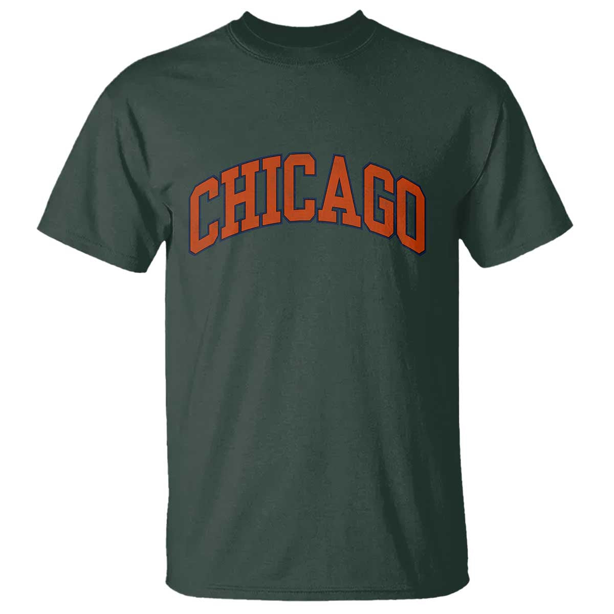 Chicago Pride Illinois IL Vintage Sports Orange Design T Shirt TS11 Dark Forest Green Print Your Wear