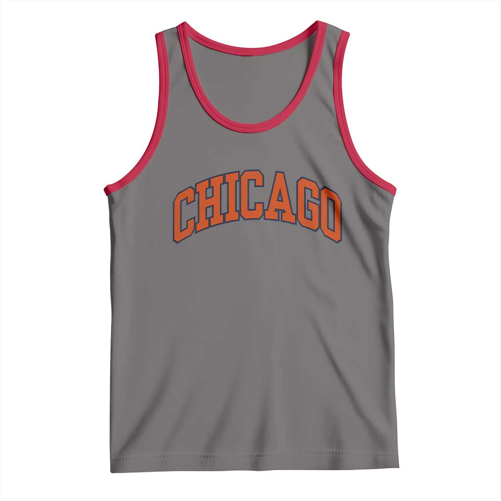 Chicago Pride Illinois IL Vintage Sports Orange Design Tank Top TS11 Deep Heather Red Print Your Wear