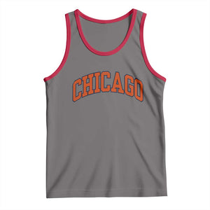 Chicago Pride Illinois IL Vintage Sports Orange Design Tank Top TS11 Deep Heather Red Print Your Wear