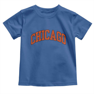 Chicago Pride Illinois IL Vintage Sports Orange Design Toddler T Shirt TS11 Royal Blue Print Your Wear