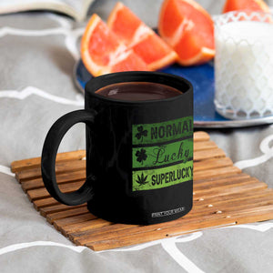 Funny St Patrick's Day Cannabis Weed Coffee Mug Normal Shamrock Lucky Clover Super Lucky Weed TS11 Print Your Wear