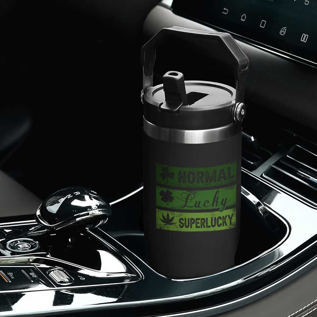Funny St Patrick's Day Cannabis Weed Flip Straw Tumbler Normal Shamrock Lucky Clover Super Lucky Weed TS11 Print Your Wear