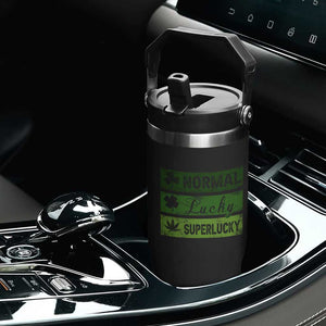 Funny St Patrick's Day Cannabis Weed Flip Straw Tumbler Normal Shamrock Lucky Clover Super Lucky Weed TS11 Print Your Wear