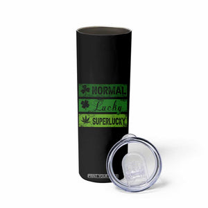 Funny St Patrick's Day Cannabis Weed Skinny Tumbler Normal Shamrock Lucky Clover Super Lucky Weed TS11 Print Your Wear