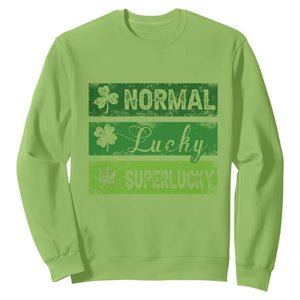 Funny St Patrick's Day Cannabis Weed Sweatshirt Normal Shamrock Lucky Clover Super Lucky Weed TS11 Lime Print Your Wear
