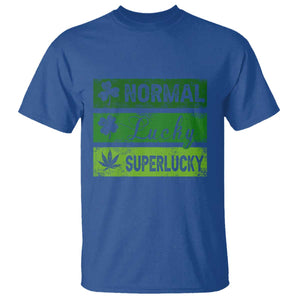Funny St Patrick's Day Cannabis Weed T Shirt Normal Shamrock Lucky Clover Super Lucky Weed TS11 Royal Blue Print Your Wear