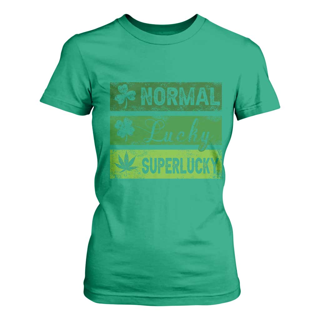 Funny St Patrick's Day Cannabis Weed T Shirt For Women Normal Shamrock Lucky Clover Super Lucky Weed TS11 Irish Green Print Your Wear