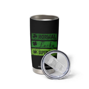Funny St Patrick's Day Cannabis Weed Tumbler Cup Normal Shamrock Lucky Clover Super Lucky Weed TS11 Print Your Wear