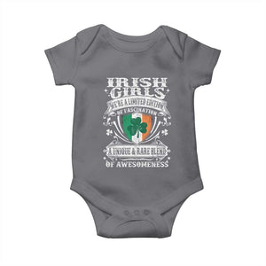 Funny Irish Girls Baby Onesie We're A Limited Edition Of Fascination Irish Pride Shamrock TS11 Charcoal Print Your Wear