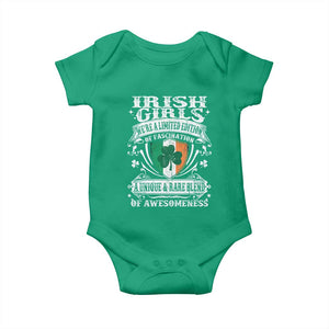 Funny Irish Girls Baby Onesie We're A Limited Edition Of Fascination Irish Pride Shamrock TS11 Irish Green Print Your Wear