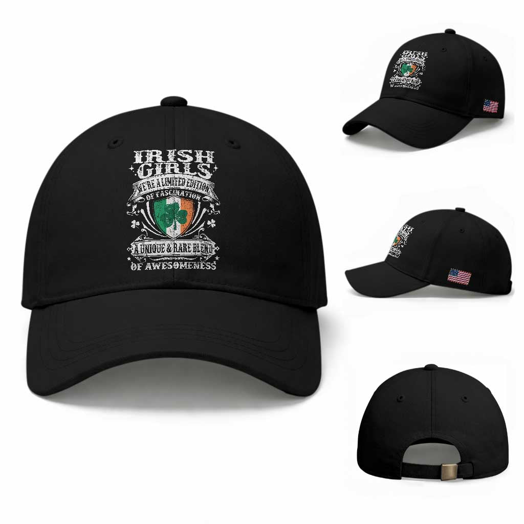 Funny Irish Girls Baseball Cap We're A Limited Edition Of Fascination Irish Pride Shamrock TS11 Baseball Cap Universal Fit Black Print Your Wear