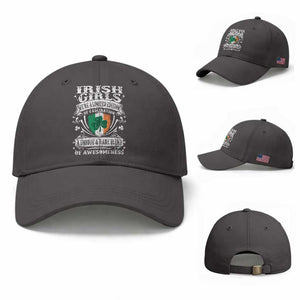 Funny Irish Girls Baseball Cap We're A Limited Edition Of Fascination Irish Pride Shamrock TS11 Baseball Cap Universal Fit Dark Gray Print Your Wear