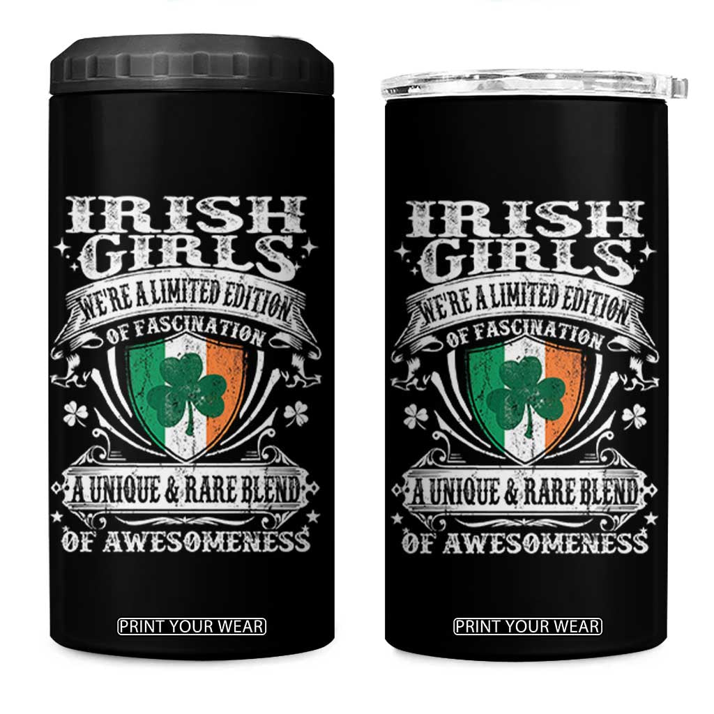 Funny Irish Girls 4 in 1 Can Cooler Tumbler We're A Limited Edition Of Fascination Irish Pride Shamrock TS11 One Size: 16 oz Black Print Your Wear
