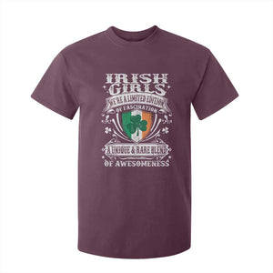 Funny Irish Girls T Shirt For Kid We're A Limited Edition Of Fascination Irish Pride Shamrock TS11 Maroon Print Your Wear