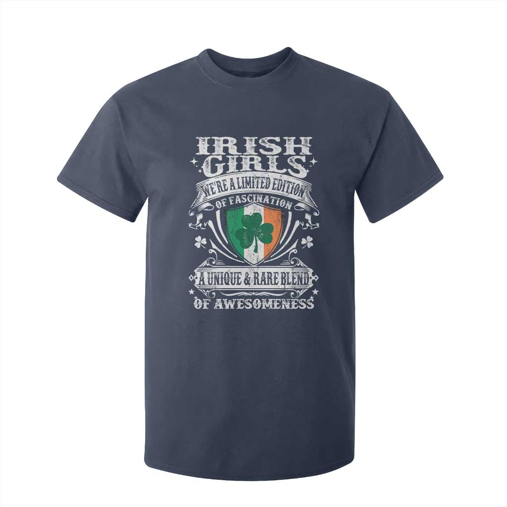 Funny Irish Girls T Shirt For Kid We're A Limited Edition Of Fascination Irish Pride Shamrock TS11 Navy Print Your Wear