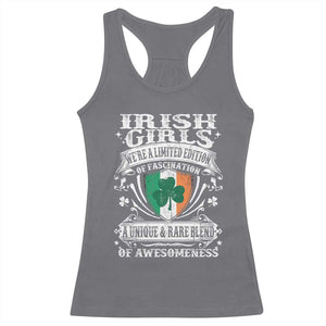Funny Irish Girls Racerback Tank Top We're A Limited Edition Of Fascination Irish Pride Shamrock TS11 Charcoal Print Your Wear