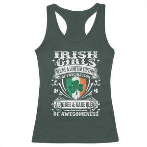 Funny Irish Girls Racerback Tank Top We're A Limited Edition Of Fascination Irish Pride Shamrock TS11 Dark Forest Green Print Your Wear