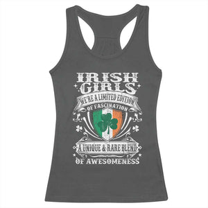 Funny Irish Girls Racerback Tank Top We're A Limited Edition Of Fascination Irish Pride Shamrock TS11 Dark Heather Print Your Wear