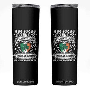 Funny Irish Girls Skinny Tumbler We're A Limited Edition Of Fascination Irish Pride Shamrock TS11 Black Print Your Wear