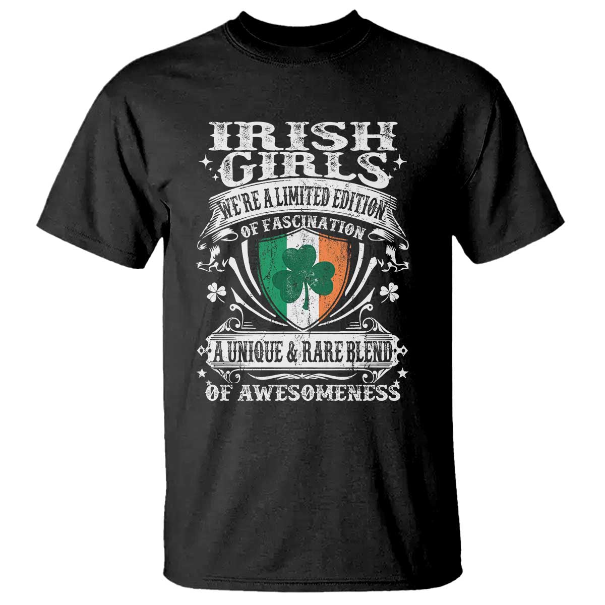 Funny Irish Girls T Shirt We're A Limited Edition Of Fascination Irish Pride Shamrock TS11 Black Print Your Wear