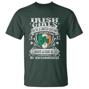 Funny Irish Girls T Shirt We're A Limited Edition Of Fascination Irish Pride Shamrock TS11 Dark Forest Green Print Your Wear