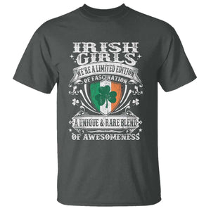 Funny Irish Girls T Shirt We're A Limited Edition Of Fascination Irish Pride Shamrock TS11 Dark Heather Print Your Wear