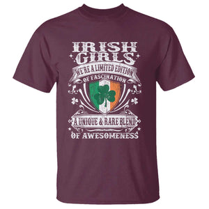 Funny Irish Girls T Shirt We're A Limited Edition Of Fascination Irish Pride Shamrock TS11 Maroon Print Your Wear