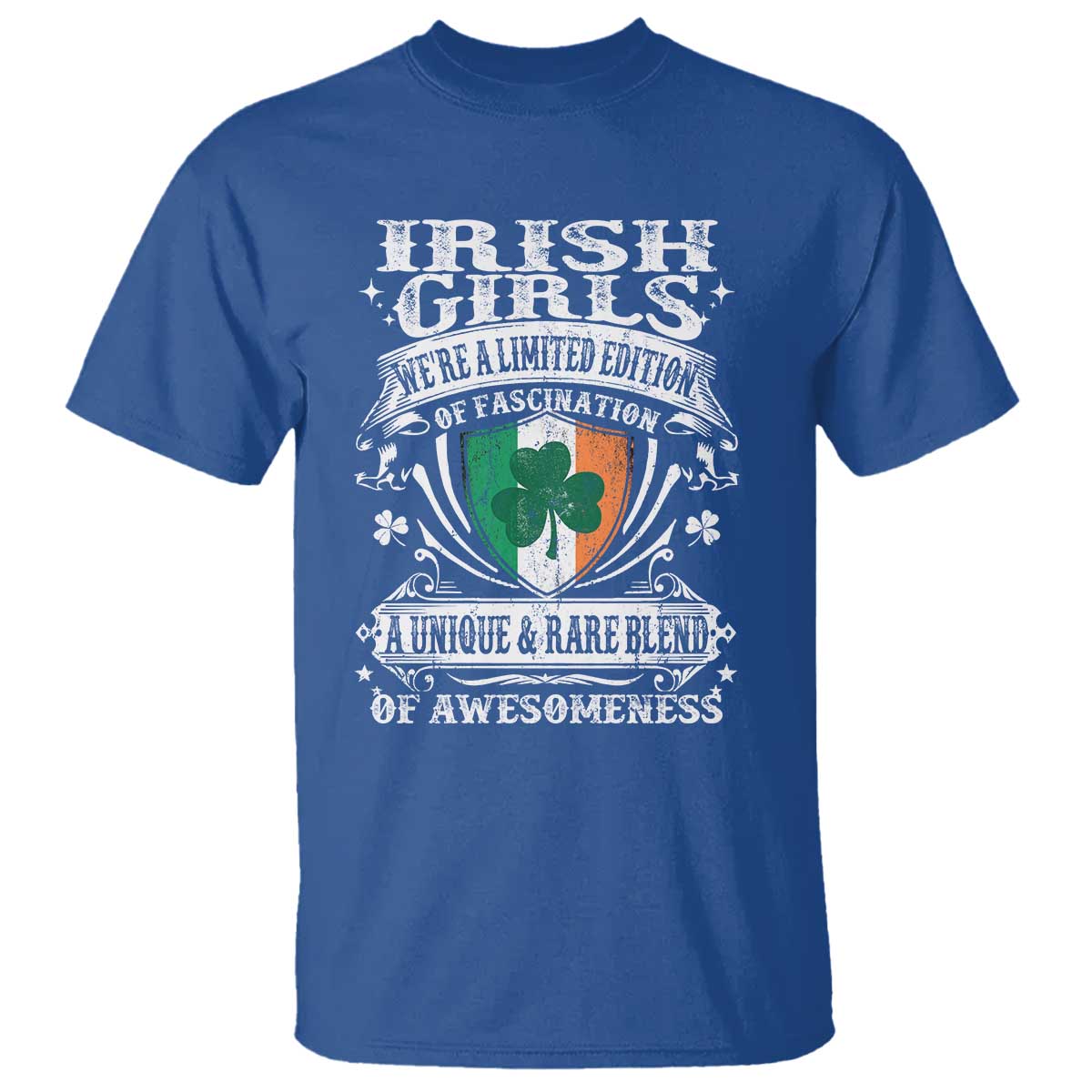 Funny Irish Girls T Shirt We're A Limited Edition Of Fascination Irish Pride Shamrock TS11 Royal Blue Print Your Wear