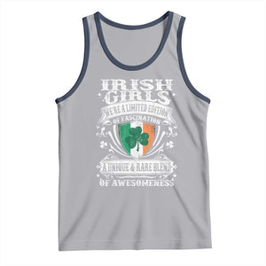Funny Irish Girls Tank Top We're A Limited Edition Of Fascination Irish Pride Shamrock TS11 Athletic Heather Navy Print Your Wear