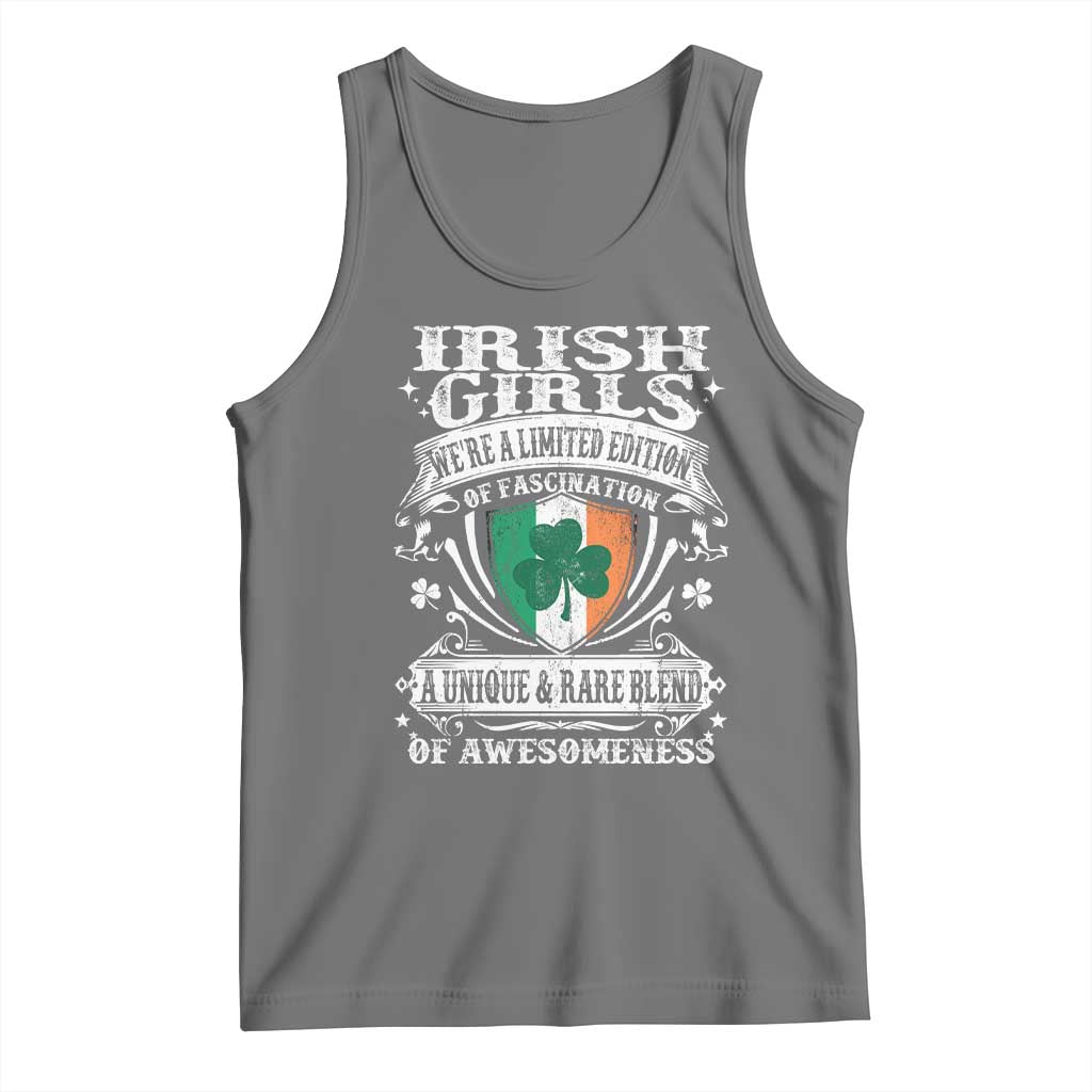 Funny Irish Girls Tank Top We're A Limited Edition Of Fascination Irish Pride Shamrock TS11 Black Heather Print Your Wear