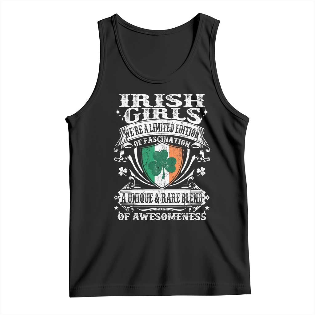 Funny Irish Girls Tank Top We're A Limited Edition Of Fascination Irish Pride Shamrock TS11 Black Print Your Wear