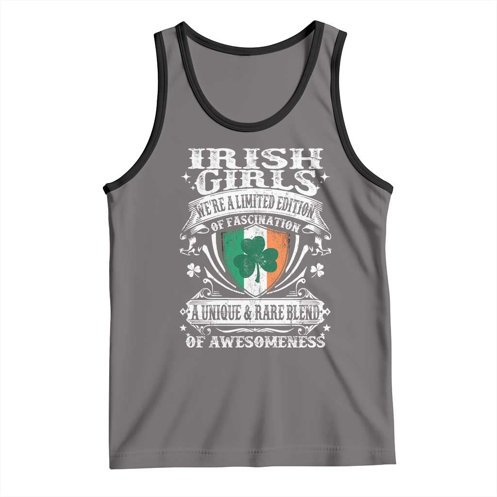 Funny Irish Girls Tank Top We're A Limited Edition Of Fascination Irish Pride Shamrock TS11 Deep Heather Black Print Your Wear
