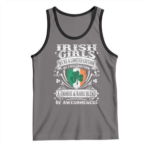 Funny Irish Girls Tank Top We're A Limited Edition Of Fascination Irish Pride Shamrock TS11 Deep Heather Black Print Your Wear