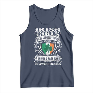 Funny Irish Girls Tank Top We're A Limited Edition Of Fascination Irish Pride Shamrock TS11 Navy Print Your Wear