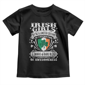Funny Irish Girls Toddler T Shirt We're A Limited Edition Of Fascination Irish Pride Shamrock TS11 Black Print Your Wear
