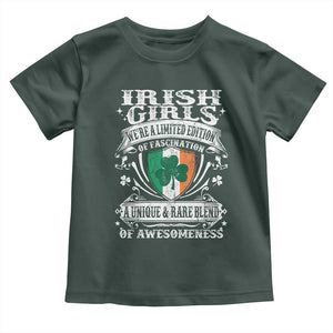 Funny Irish Girls Toddler T Shirt We're A Limited Edition Of Fascination Irish Pride Shamrock TS11 Dark Forest Green Print Your Wear