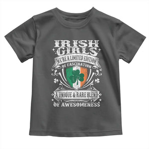 Funny Irish Girls Toddler T Shirt We're A Limited Edition Of Fascination Irish Pride Shamrock TS11 Dark Heather Print Your Wear