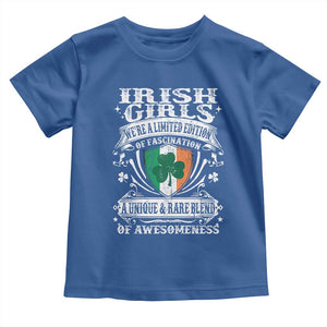 Funny Irish Girls Toddler T Shirt We're A Limited Edition Of Fascination Irish Pride Shamrock TS11 Royal Blue Print Your Wear