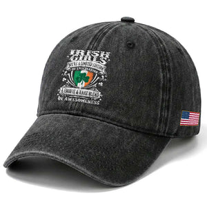 Funny Irish Girls Washed Cotton Baseball Cap We're A Limited Edition Of Fascination Irish Pride Shamrock TS11 Print Your Wear