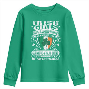 Funny Irish Girls Youth Sweatshirt We're A Limited Edition Of Fascination Irish Pride Shamrock TS11 Irish Green Print Your Wear