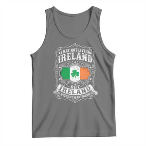 Funny I May Not Live In Ireland But Ireland Is Where My Heart Belongs Tank Top TS11 Black Heather Print Your Wear