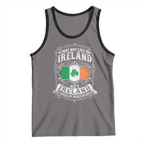 Funny I May Not Live In Ireland But Ireland Is Where My Heart Belongs Tank Top TS11 Deep Heather Black Print Your Wear