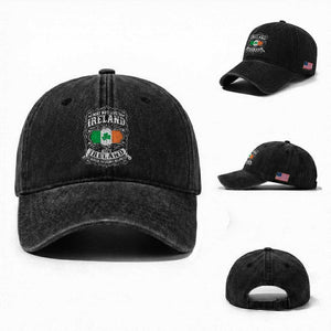Funny I May Not Live In Ireland But Ireland Is Where My Heart Belongs Washed Cotton Baseball Cap TS11 Washed Cap Universal Fit Black Print Your Wear