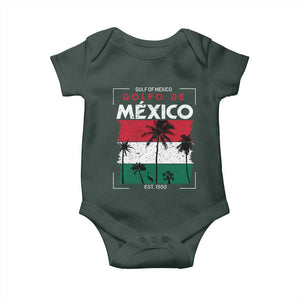 Golfo De Mexico EST 1550 Baby Onesie Vintage Mexican Flag Palm Tree TS11 Print Your Wear