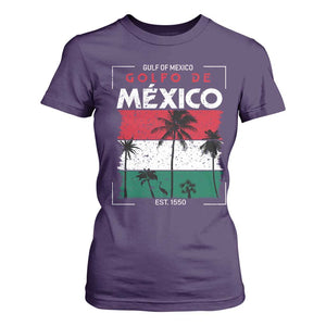 Golfo De Mexico EST 1550 T Shirt For Women Vintage Mexican Flag Palm Tree TS11 Purple Print Your Wear